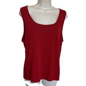 Pierre Cardin Red Semi Sheer Tank XL
